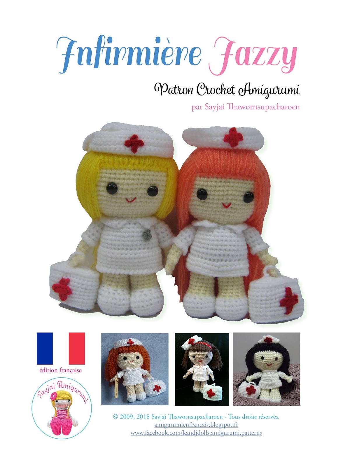 Infirmière Jazzy Patron Crochet Amigurumi Amigurumi En Français De K And J Dolls