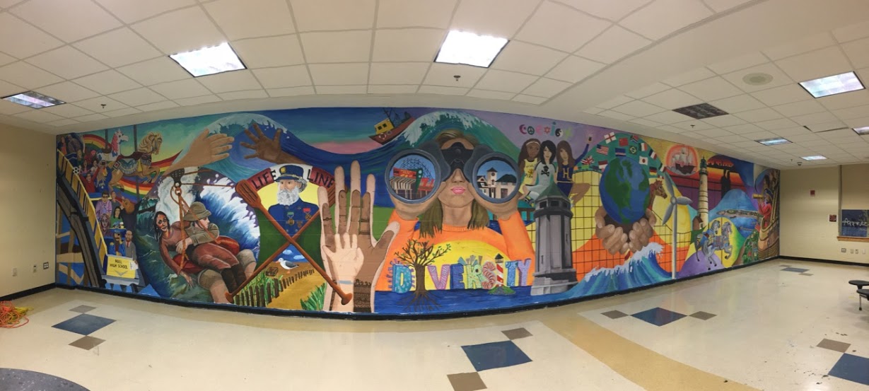 The Hull High School Blog: High School Mural is Complete!