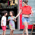 Jennifer Lopez flaunts mid*riff and but*t* in hot shorts as she takes her children out (Photos)