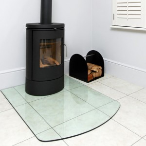 Glass for fireplace