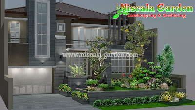 Desain Taman Tropis Modern