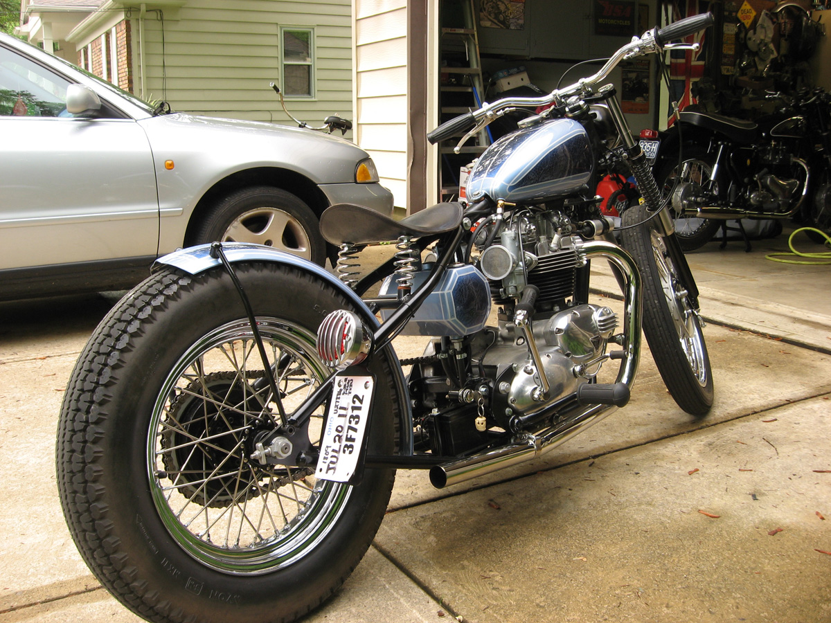 Lowbrow Customs Blog-O-Rama: Todd's Blue Bomber Triumph