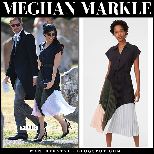 beige colour block pleated midi dress