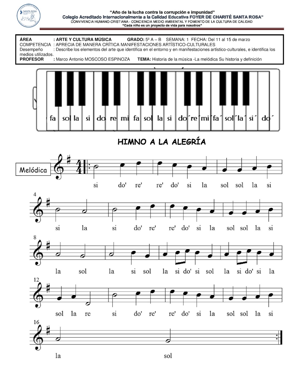 Partituras 5ª grado melódicas