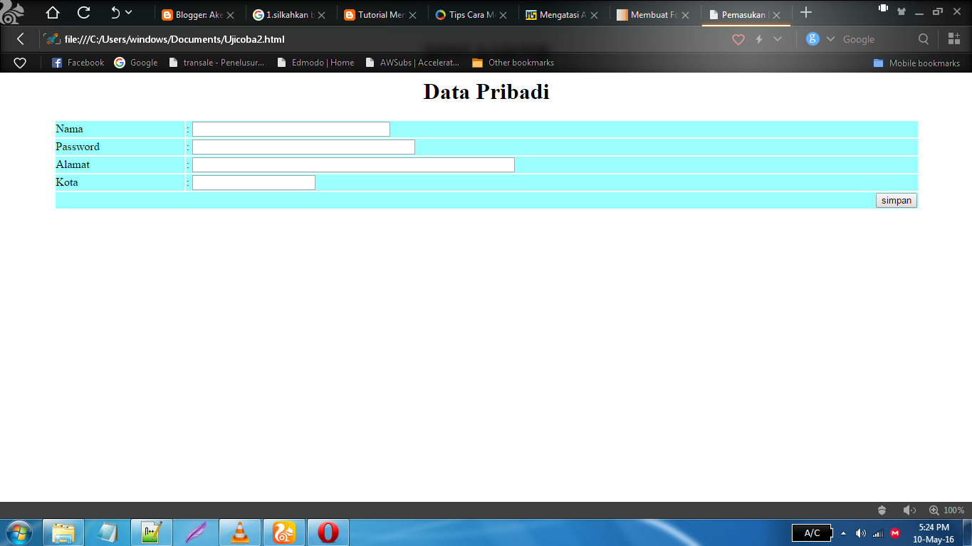 Tutorial Membuat Input Data Dengan PHP dan MySQL