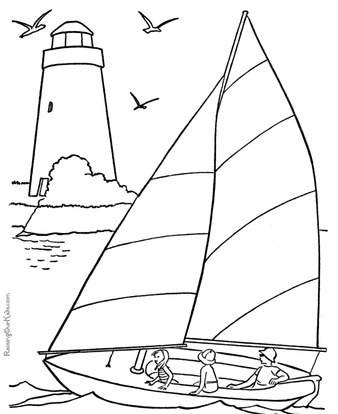 Free Coloring Pages Printable: Boat Coloring Pages