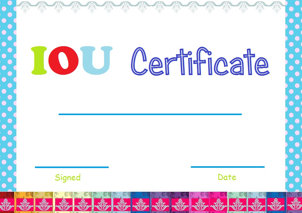 Free Printable Iou Birthday Voucher