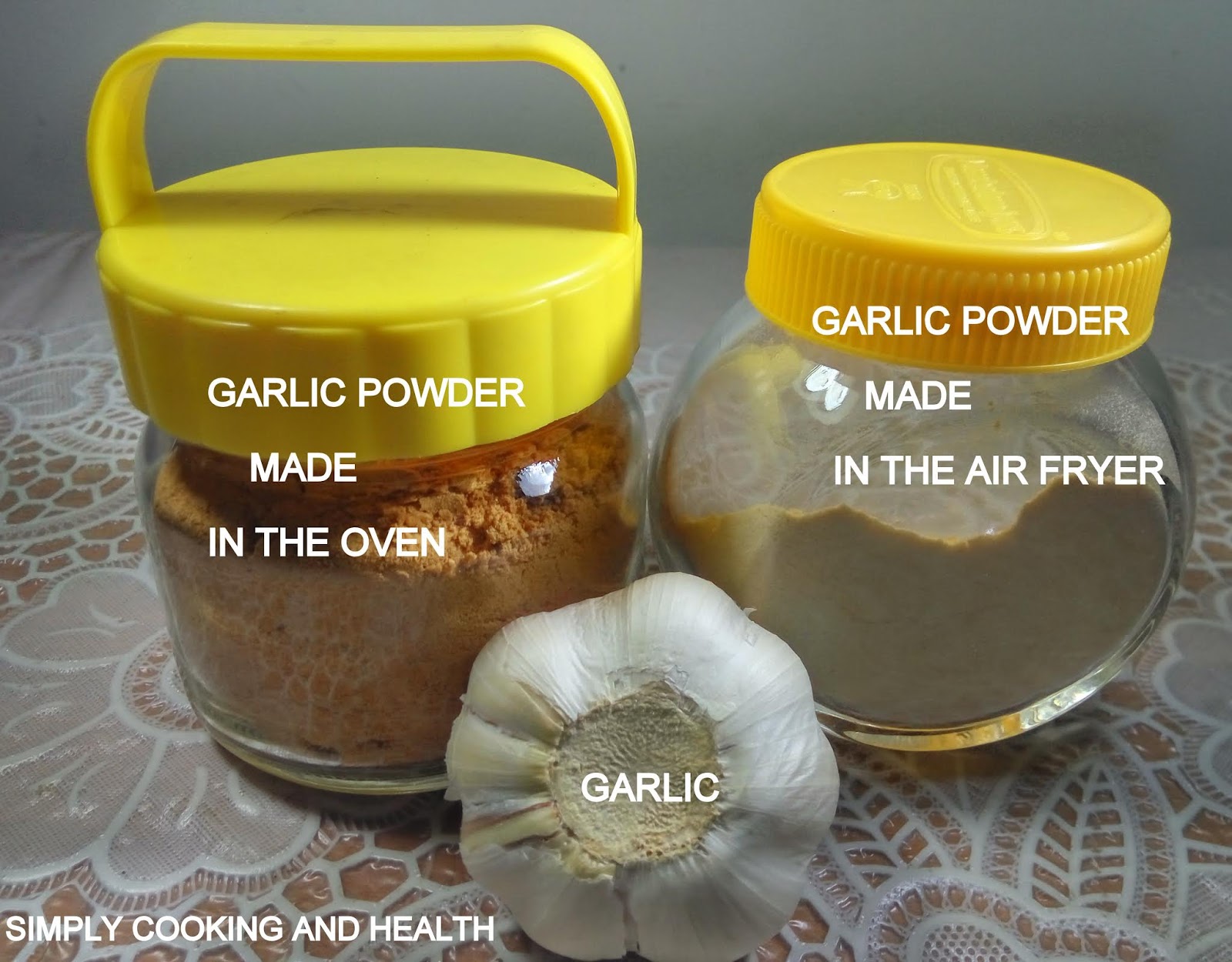 Simply Cooking and Health Garlic dried in the oven and air fryer and