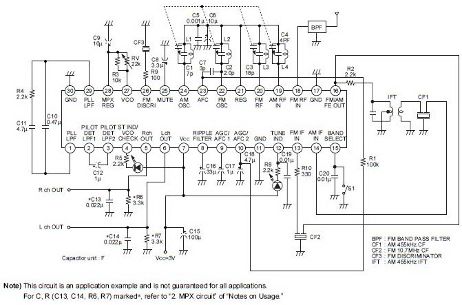 Electronic Circuits.: Stereo FM/AM Receiver CXA1538