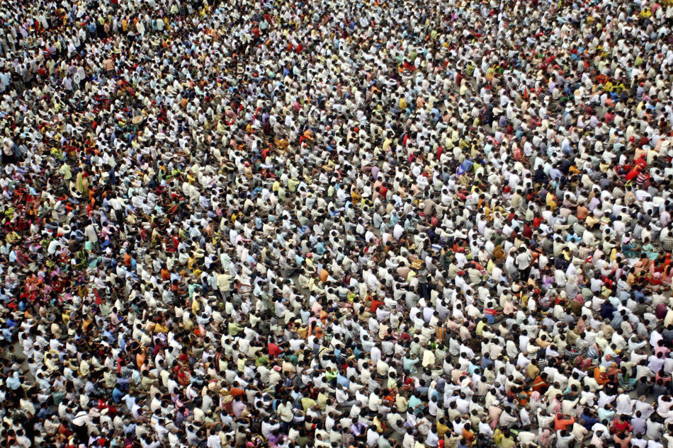 India's population at 1.21 billion .