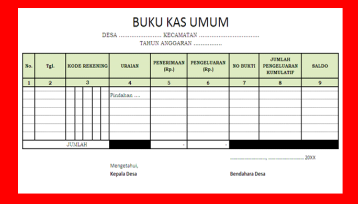 Buku Kas Umum http://updesa.blogspot.co.id/