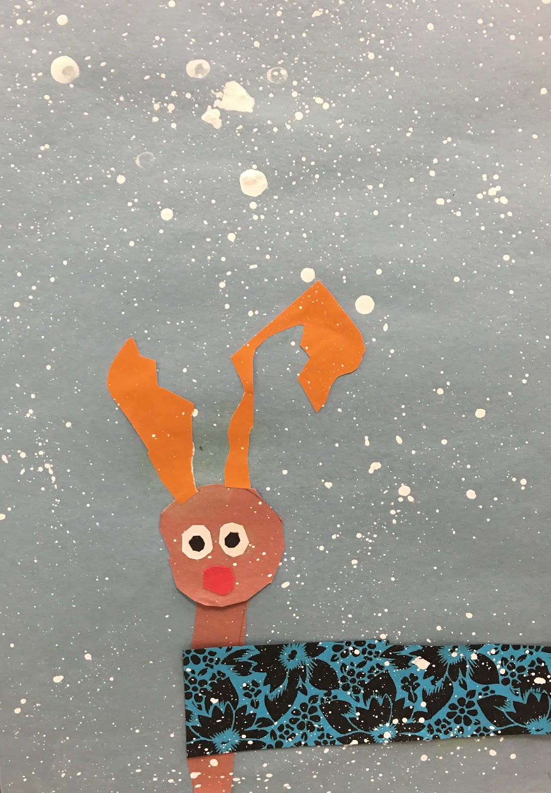 Art Room Blog: Kinder Reindeer in Construction Paper...