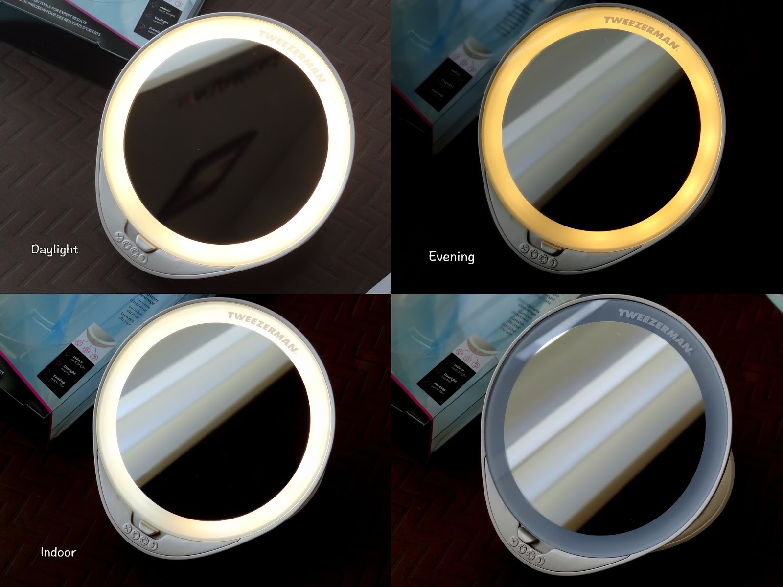 Makeup, Beauty and More Tweezerman Adjustable Lighted Mirror