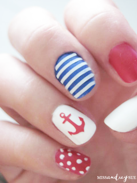 diy 4th of july nautical nails + silhouette file for decals! | Miss ...