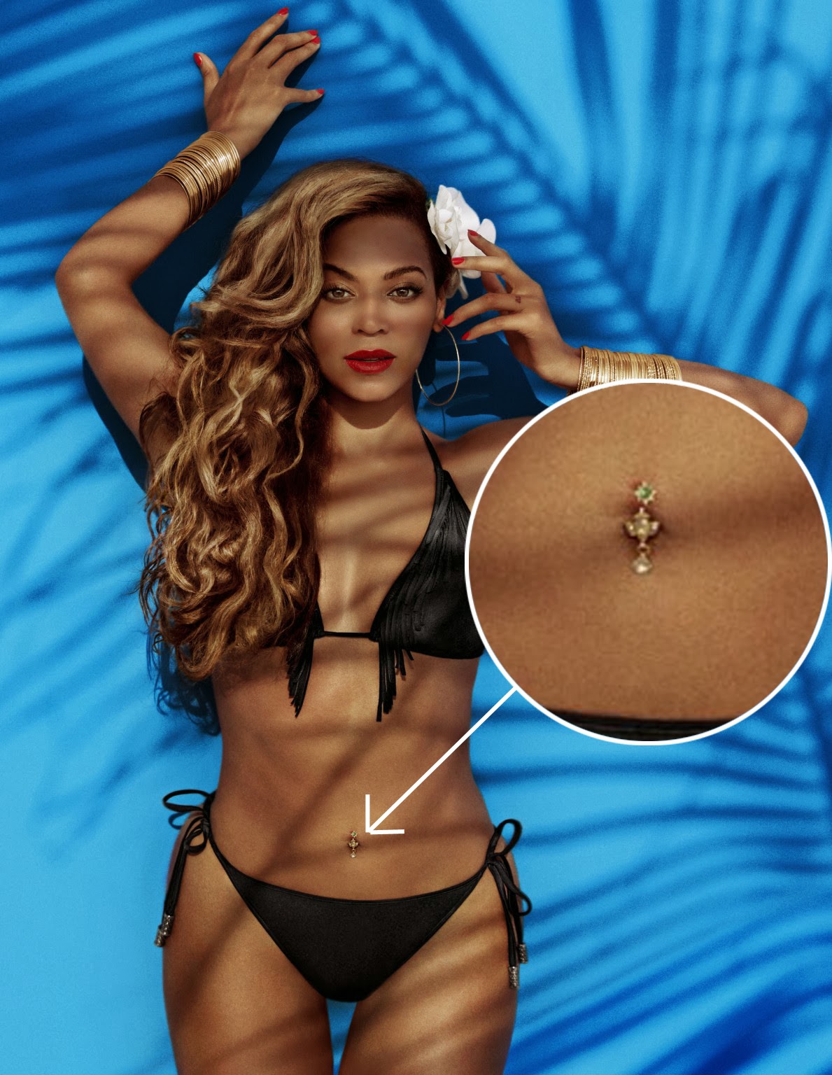 Beyonce Belly Piercing. 