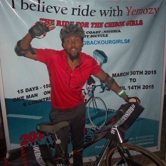Man rides bike from Ivory Coast to Nigeria to create awareness for