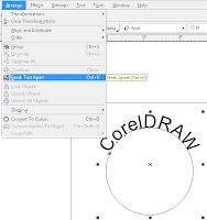 Cara membuat tulisan lengkung dengan CorelDRAW