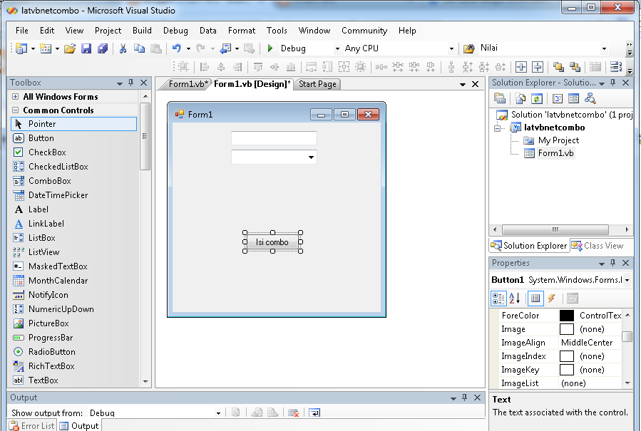 Mari membuat Combo Box pada VB Net STUDY RPL