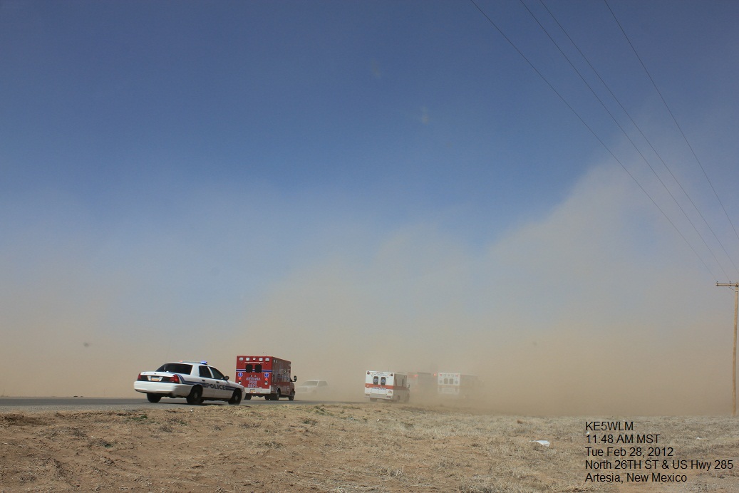 Video Of The Blinding Dust Storm In Artesia, NM Today.