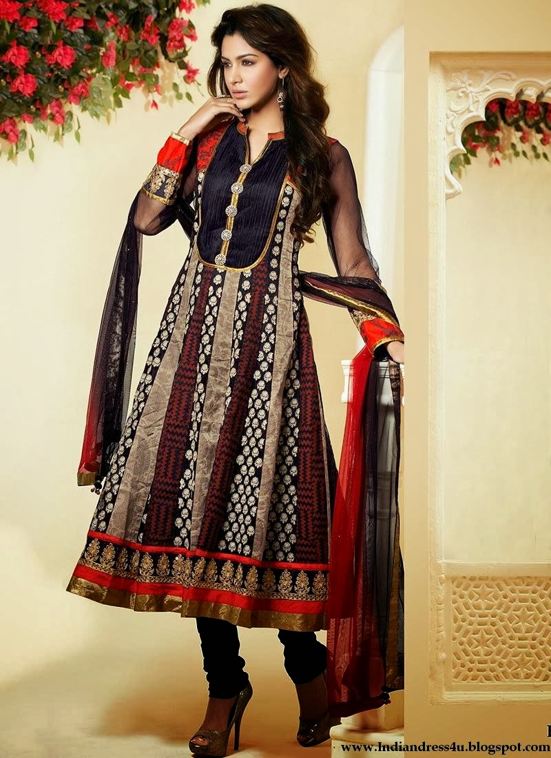 Latest Anarkali Frock Suits Designs 2014 - Beautiful Indian Dresses