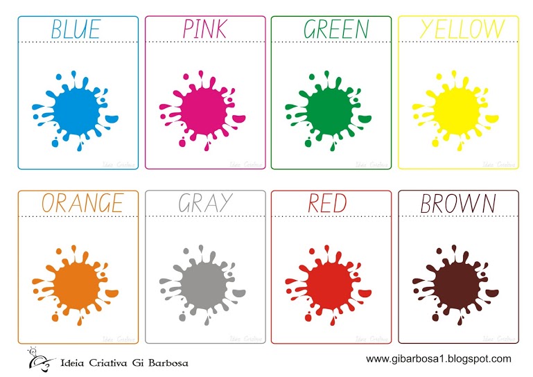 Flash Cards Cores Inglês