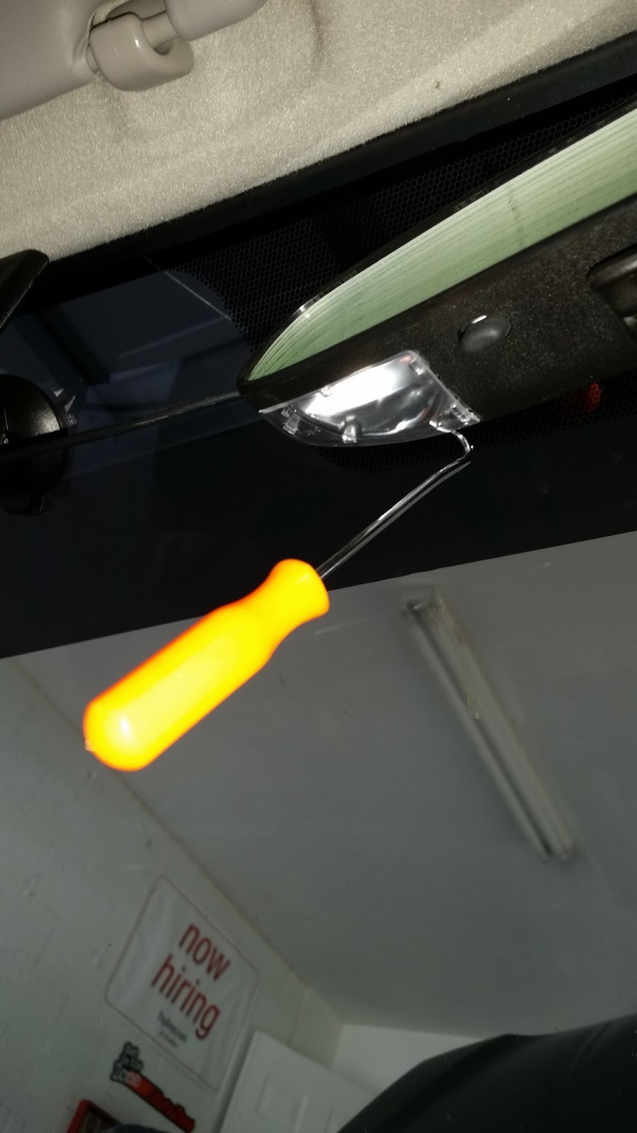 Corolla DIY DIY Replacing Rear View Mirror Bulb to LED on a 9th gen