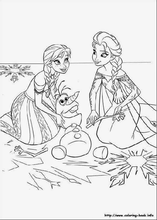 Frozen coloring pages on Coloring