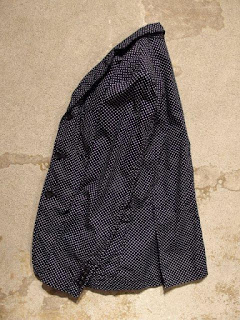 FWK by Engineered Garments "In Navy Printed Polka Dot Issue"