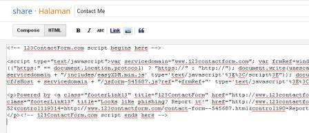 Cara Membuat Contact Us di Blog
