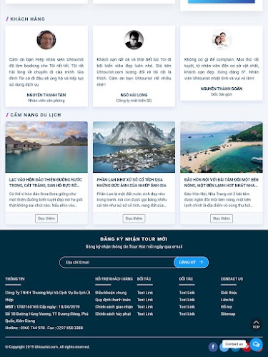 Giao diện đặt tour du lịch online đẹp mẫu số 2