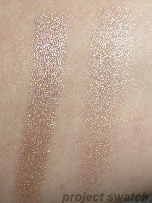 L'oreal Blinged & Brilliant, Armani Rock Sand - comparison