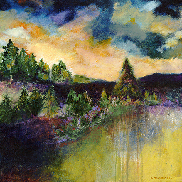 Liz Thoresen Art Colorful Contemporary Landscape Art, Abstract