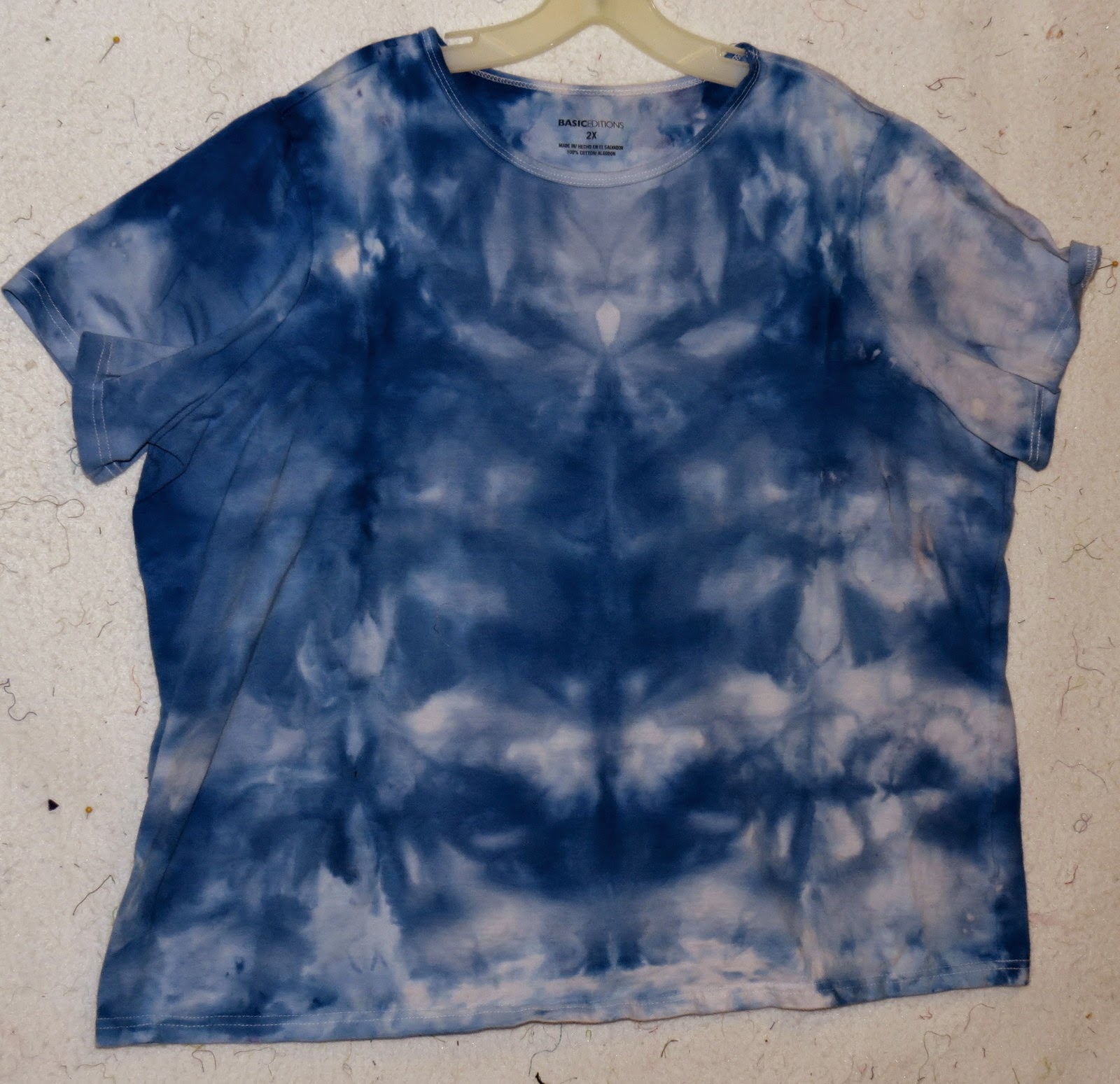 bleached royal blue shirt
