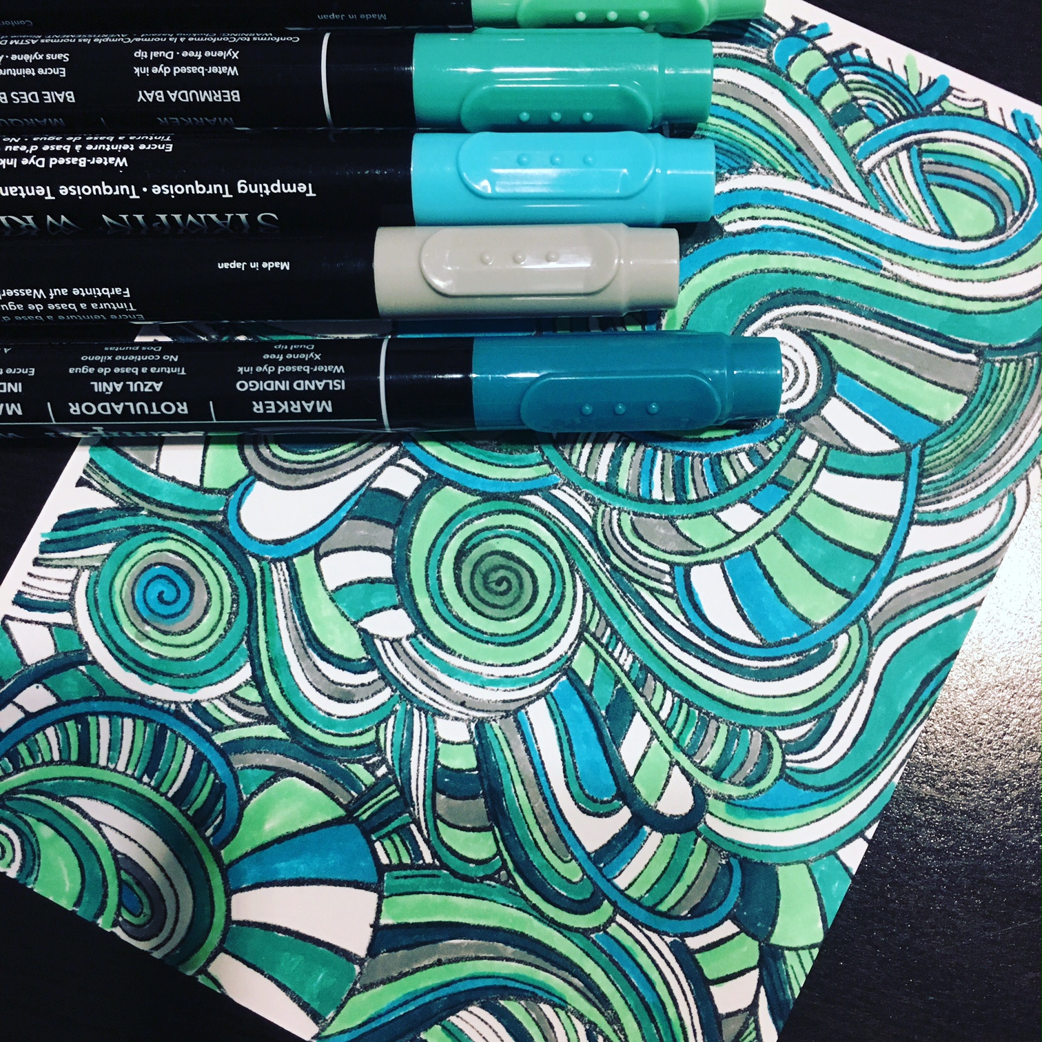The Big Reveal: Coloring book style stamps
