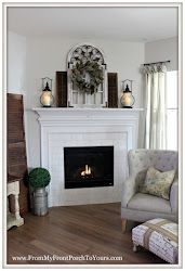 fireplace mantel farmhouse makeover paint gray magnolia front porch sherwin williams wreath living room french simple yours