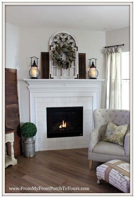 From My Front Porch To Yours Farmhouse Fireplace Mantel Makeover Farmhouse Fireplace Spring Mantel From My Front Porch To Yours