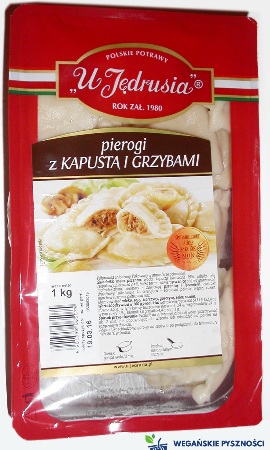 SMACZNE I WEGAŃSKIE PIEROGI Z KAPUSTĄ I GRZYBAMI U Jędrusia