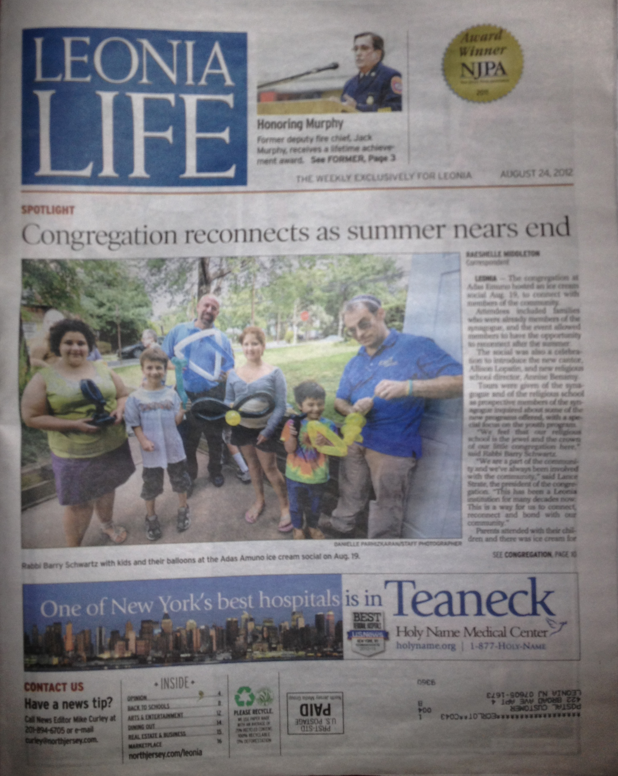 Adas Emuno Life in Leonia