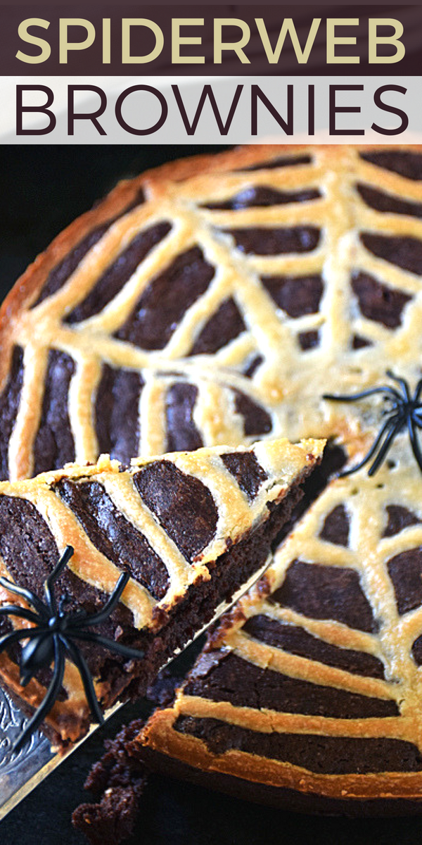 Spiderweb Brownies graphic on Pinterest
