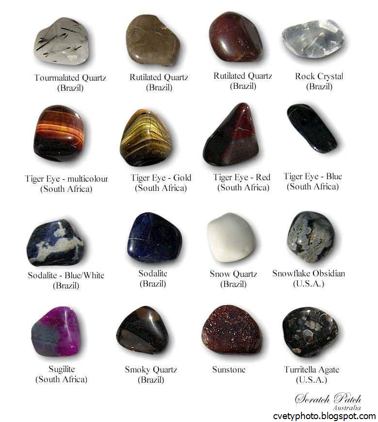 сочетание камней таблица