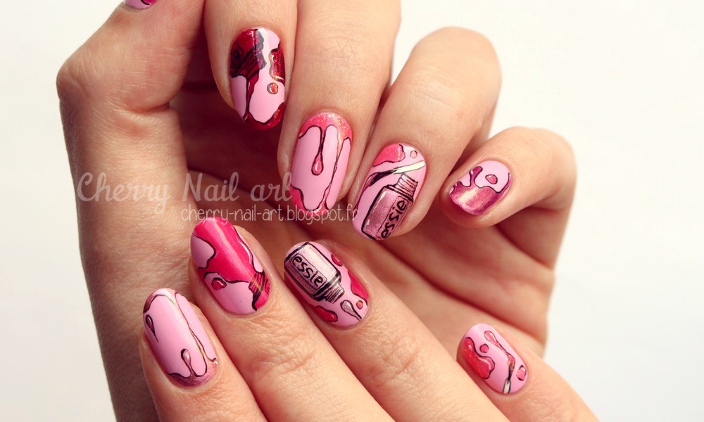 nail art vernis a ongles essie rose