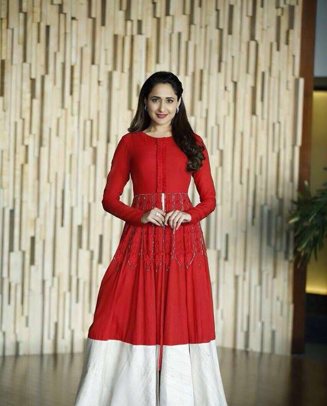 Pragya Jaiswal Photoshoot In Long Hair Red Dress