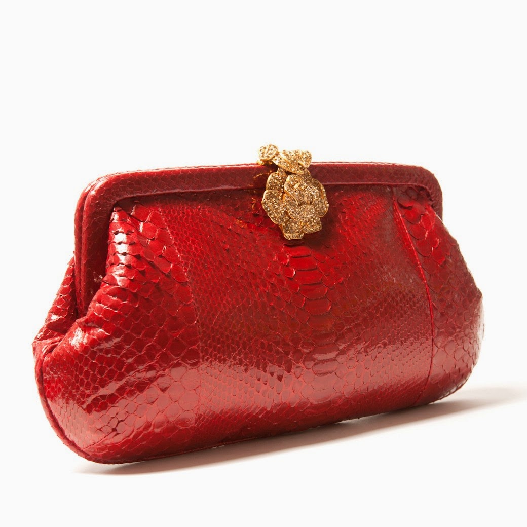 Pochette Embrayage Clara Kasavina En Peau De Python - Arc En Cristal - Multicolore Neuve
