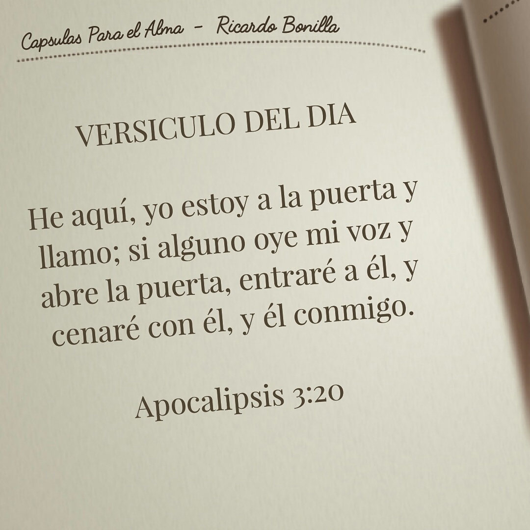 Cápsulas Para El Alma - Ricardo Bonilla: He aquí, yo estoy a la puerta