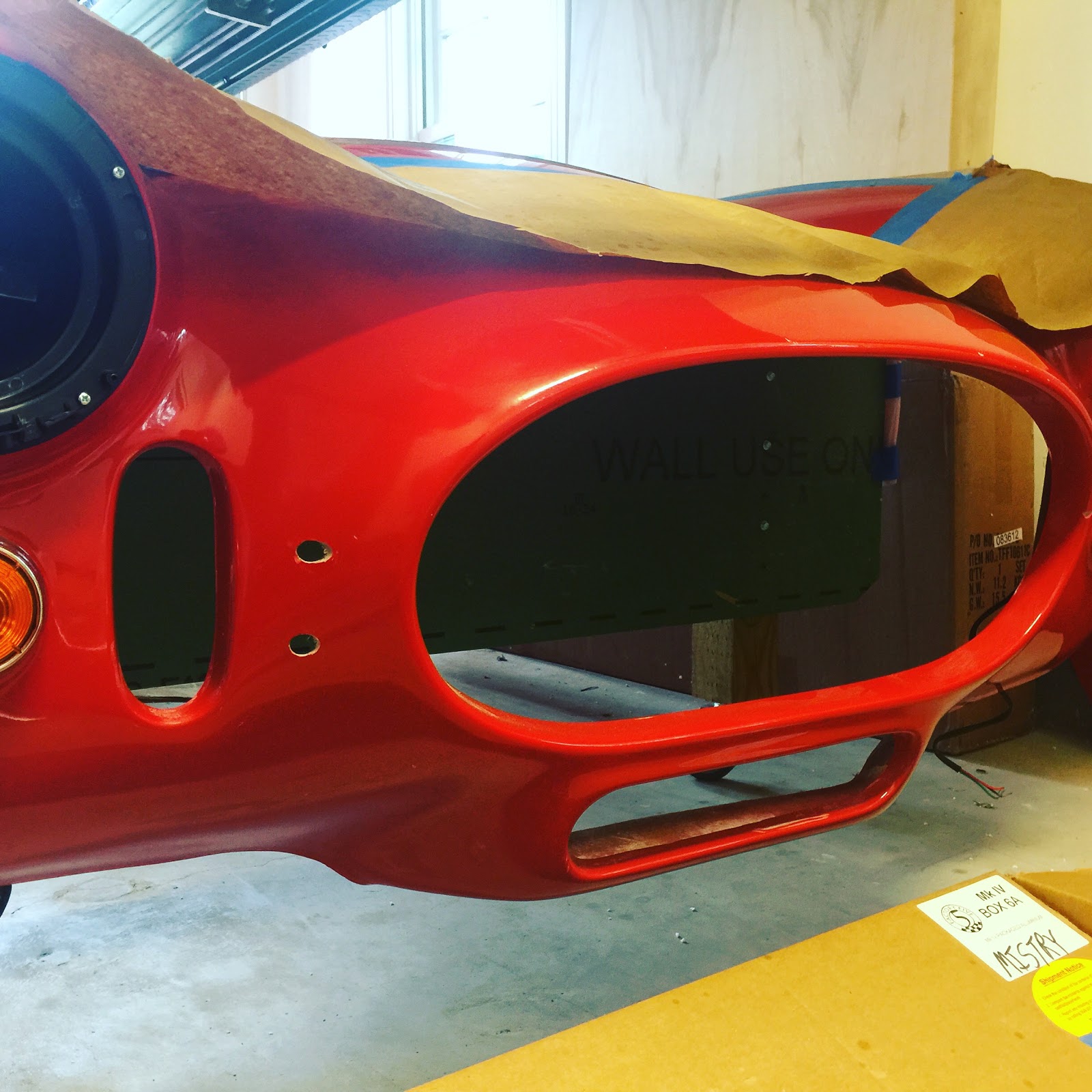 Prinesh's Factory Five MK4 Build Fitting lights, adding hood scoop