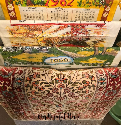 vintage tea towels calendar tapestry