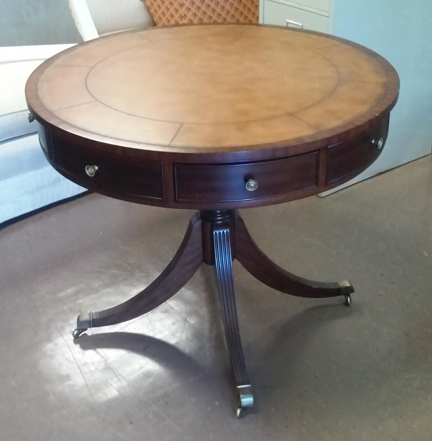 UHURU FURNITURE & COLLECTIBLES SOLD Ethan Allen Drum Table 140