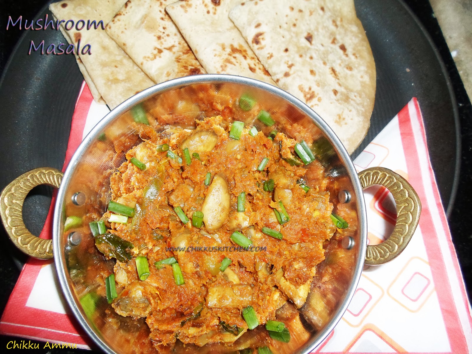 Chikkus Kitchen Mushroom Masala Recipe / Mushroom Dry Masala