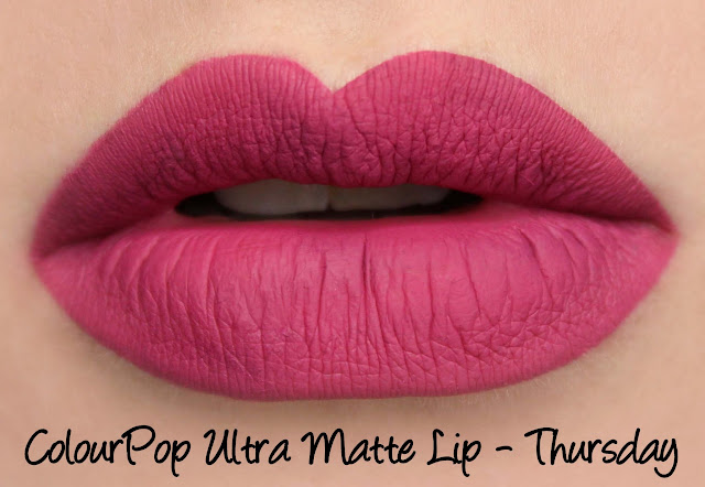 ColourPop Ultra Matte Lip - Thursday Swatches & Review