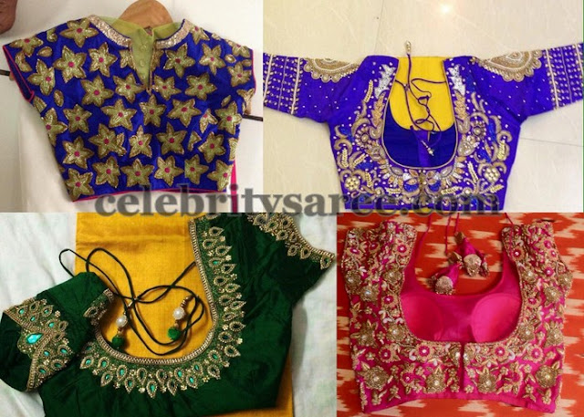 More Blouses in Thread Work - Saree Blouse Patterns